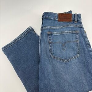 Lauren Jeans Co Ralph Lauren Women's 4 Light Wash Denim Blue Jean Capris Midcalf